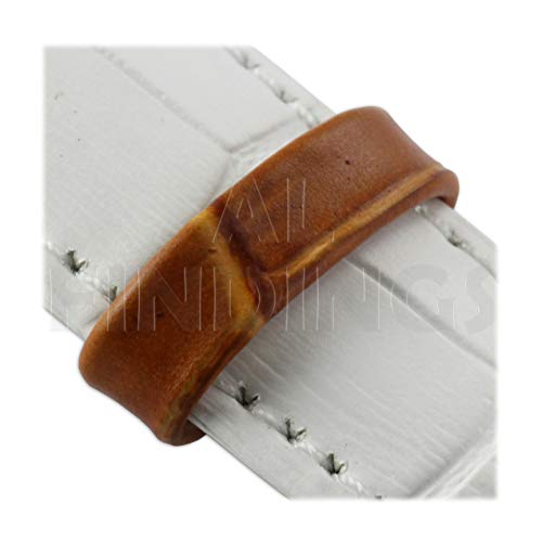 Uhrenarmband, 24 mm, echtes Leder, Krokodilleder-Optik, 2 Stück von Jewellers Tools