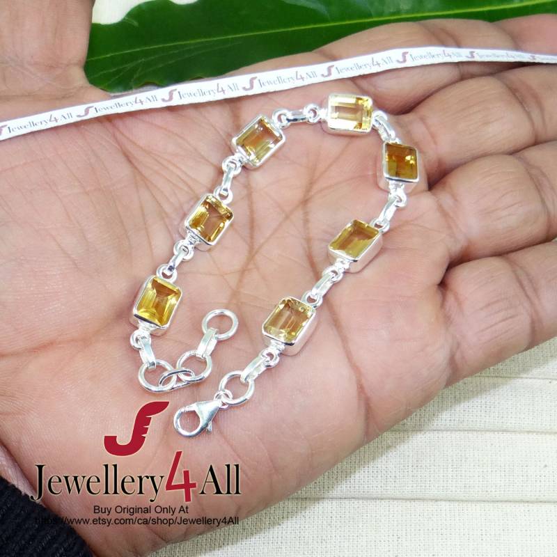Handgefertigtes Citrin Armband Verstellbar Schmuck von Jewellery4All
