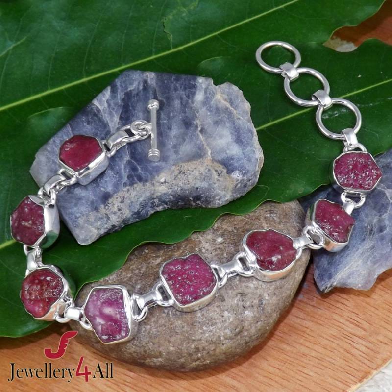 Handgemachte Silber Armband 925 Sterling Silber, Hochzeit Brautjungfer Schmuck, Juli Birthstone Geschenk, Armband, Adbb278-K58 von Jewellery4All