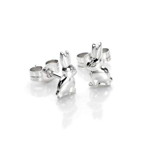 925 Sterling Silber Sitzendes Kaninchen Ohrringe Ohrstecker von jewellerybox