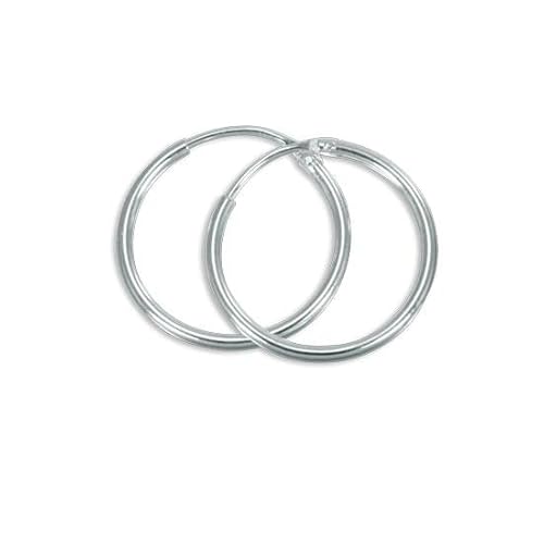Sterling-Silber Kleine Hoop Sleeper Ohrringe | Durchmesser: 16mm von jewellerybox