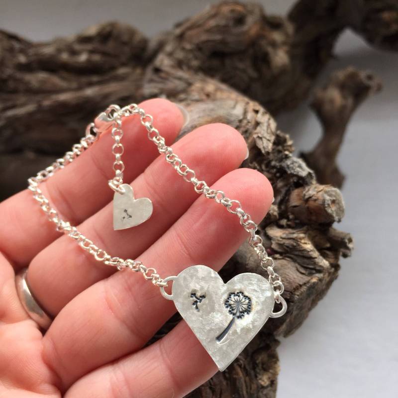 Pusteblumen Armband, Pusteblume Wünscht, Handgefertigt Aus Sterling Silber von JewelleryByEm
