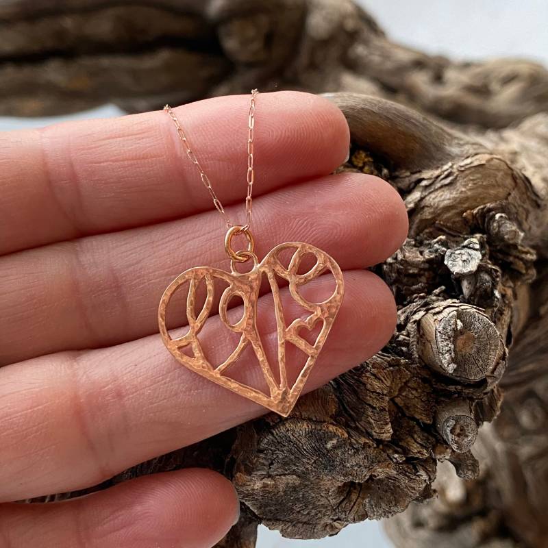 Rose Gold Liebe Herz Halskette Rose Gold Liebe Herz Halskette von JewelleryByEm