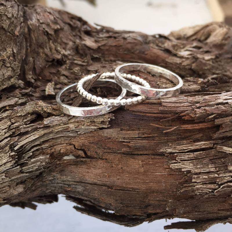 Silber Stapelring-Set, Nach Maß Gefertigt Silber Stapelring-Set, Nach Maß Gefertigt von JewelleryByEm