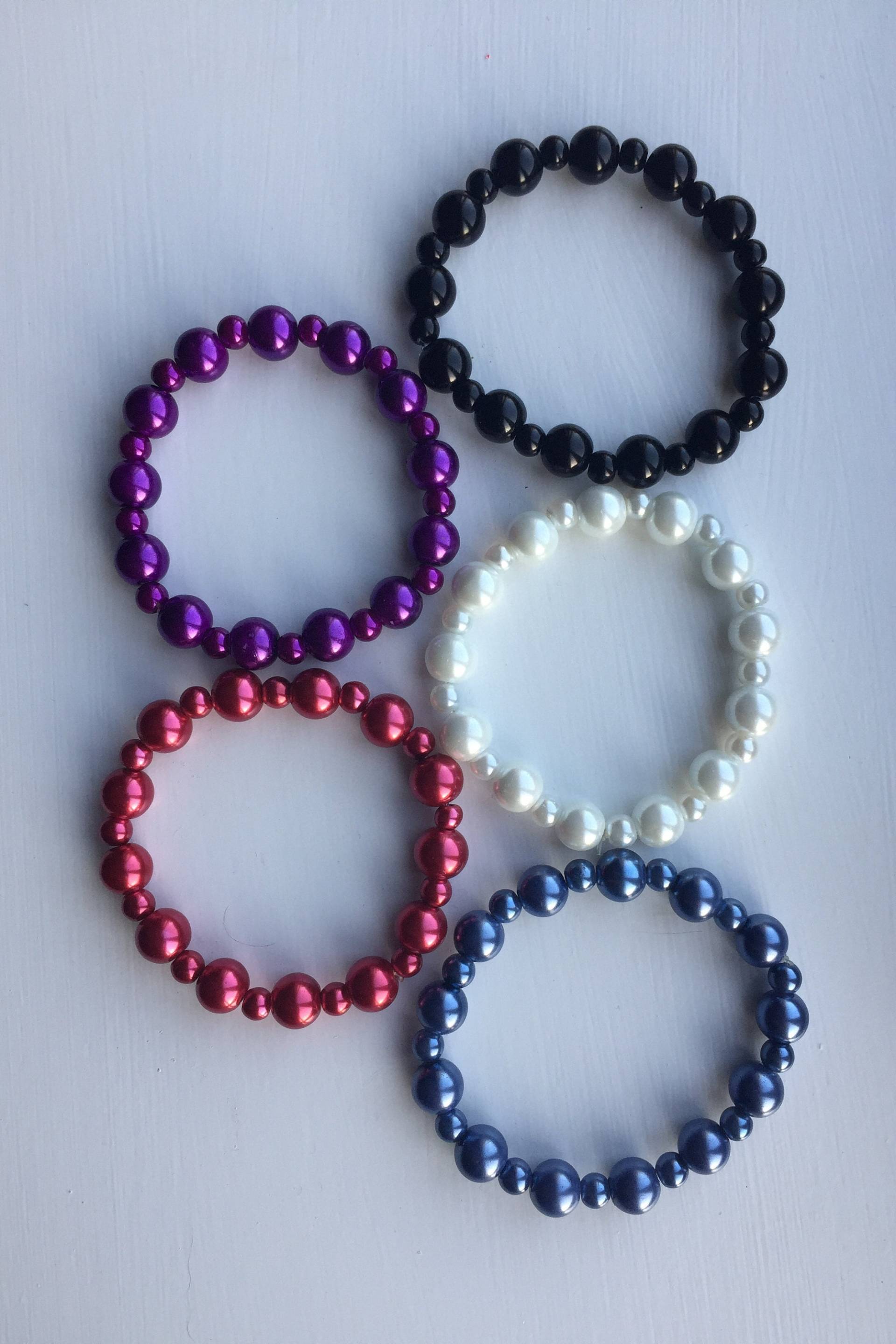 5 Farboptionen, Glasperlenarmbänder, Uk-Shop 5 Farboptionen, Glasperlenarmbänder, Uk-Shop von JewelleryByJas