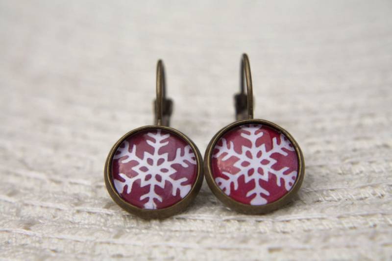Weihnachtsschneeflocke Baumeln Ohrringe Weihnachtsschneeflocke Baumeln Ohrringe von JewelleryChain