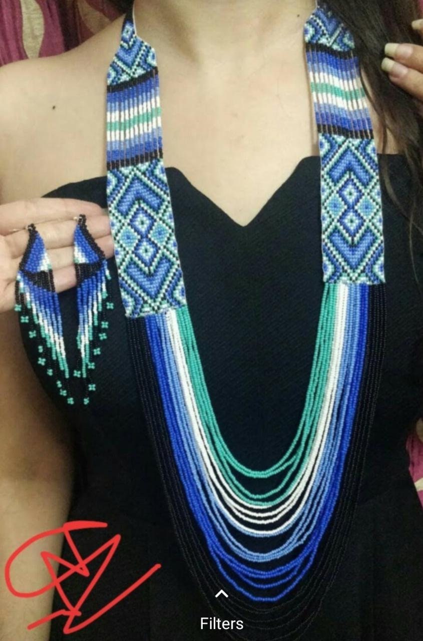 Ukrainer Gerdan, Traditionelle Halskette, Perlen Handarbeit, Schmuck, Lange Halskette Flok Ukrainisch Nacklace von JewelleryCoCreations