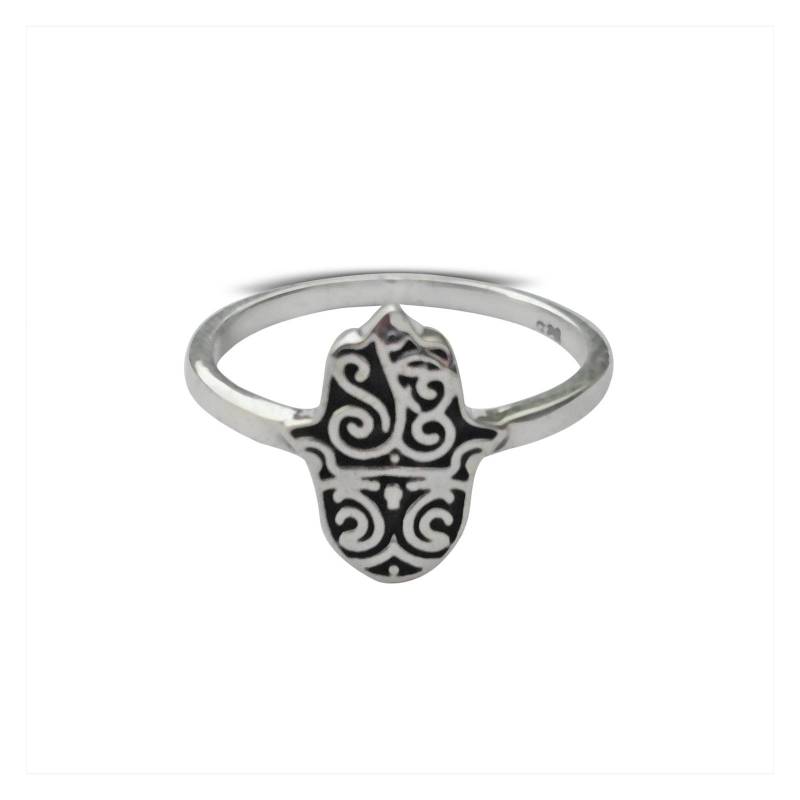 925 Sterling Silber, Hamsa Hand Ring, Fatima Gottes Schutzzeichen, Silberring, Glücksbringer, Silberschmuck 925 Sterling Silber, Hamsa Hand Ring, Fatima Gottes Schutzzeichen, Silberring, Glücksbringer, Silberschmuck von JewelleryStoreLondon
