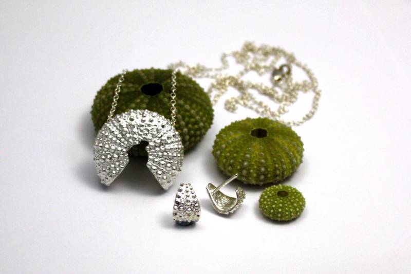Gebrochene Seeigel Halskette | Solide Sterling Silber Handgefertigt von JewellerybyJK