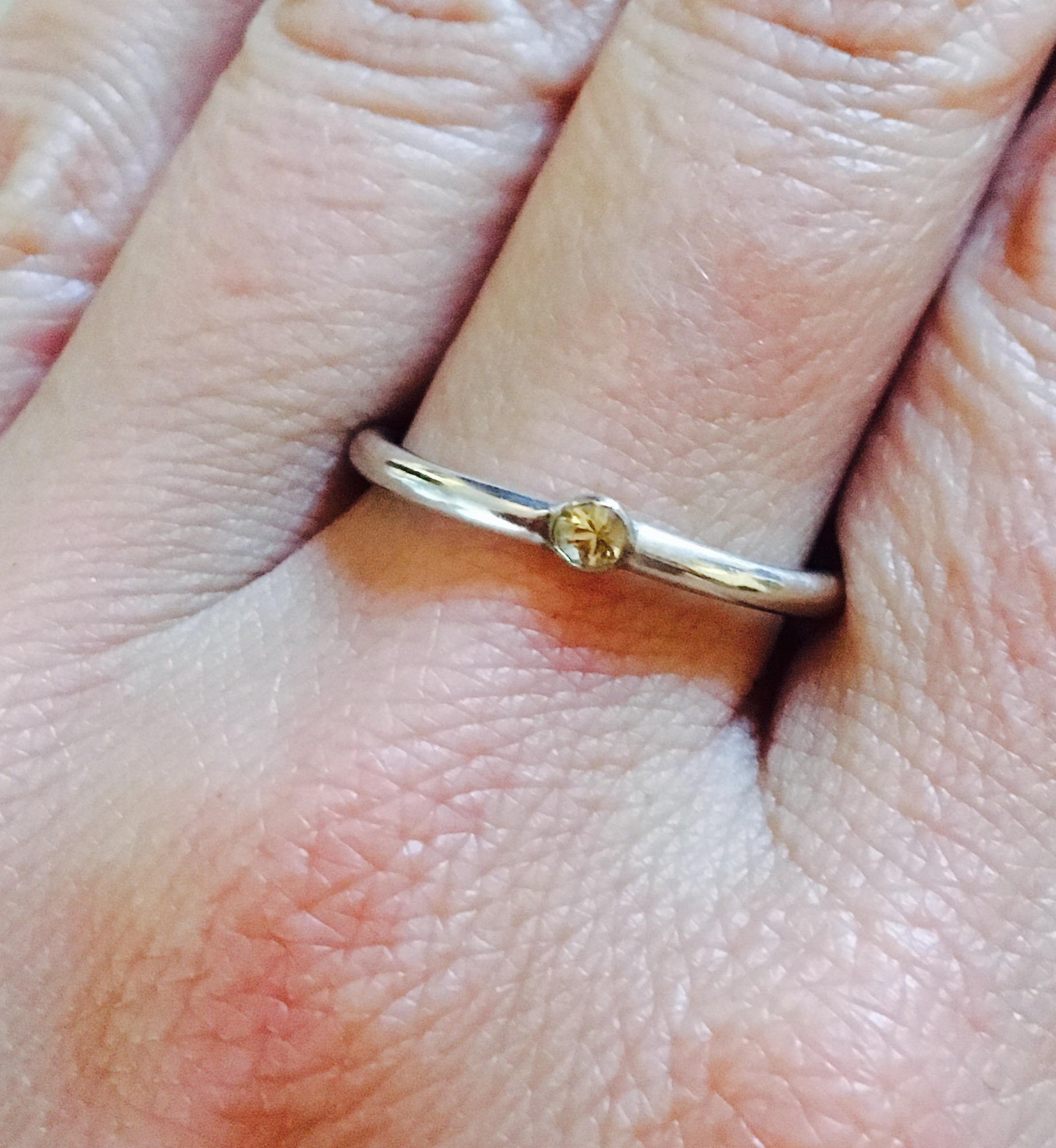 Gelber Saphir Sterling Silber Ring Gelber Saphir Sterling Silber Ring von JewellerybyJodyCraft