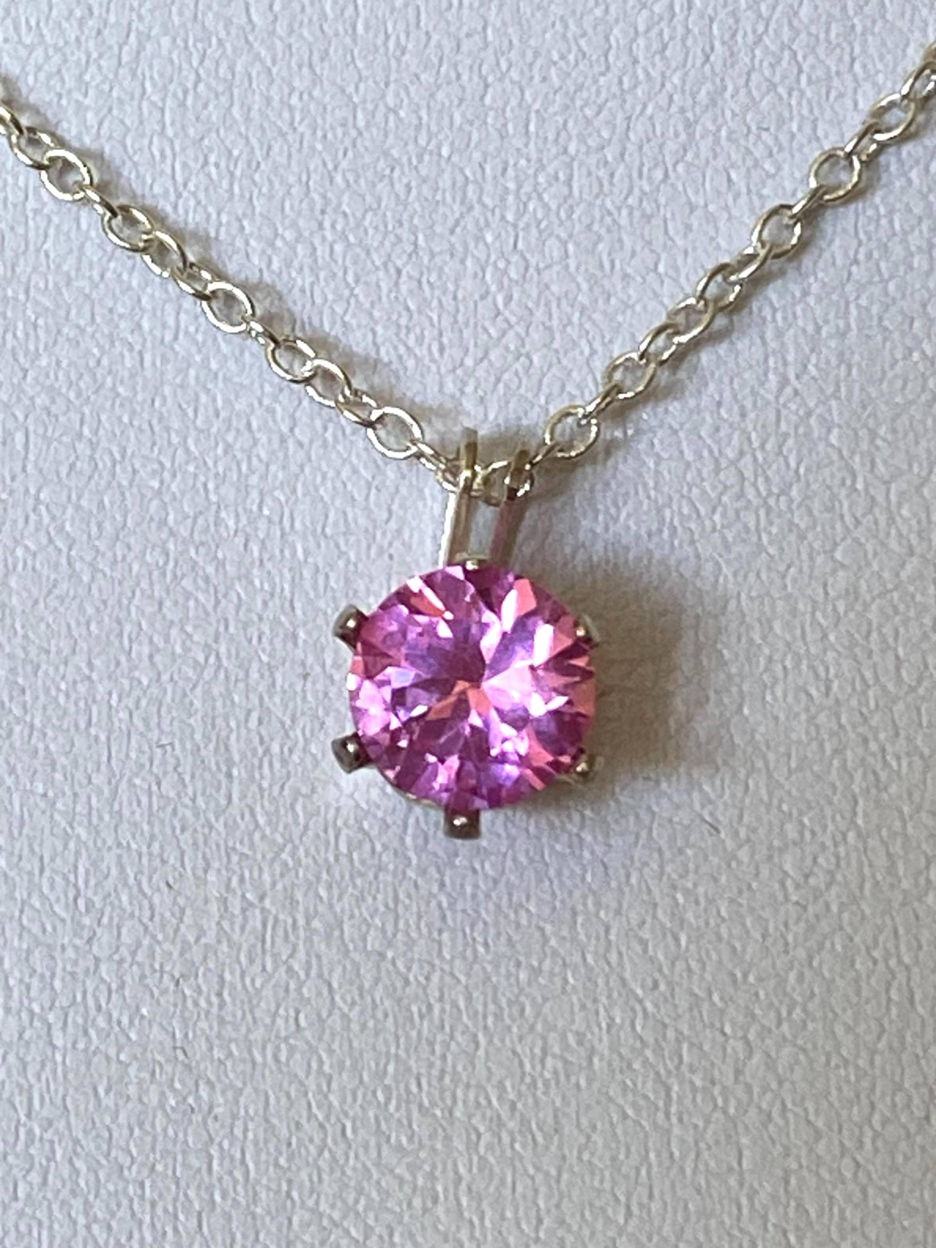 Anhänger Mit Pink Labrador Saphir Und Sterling Silber von JewellerybyMollique