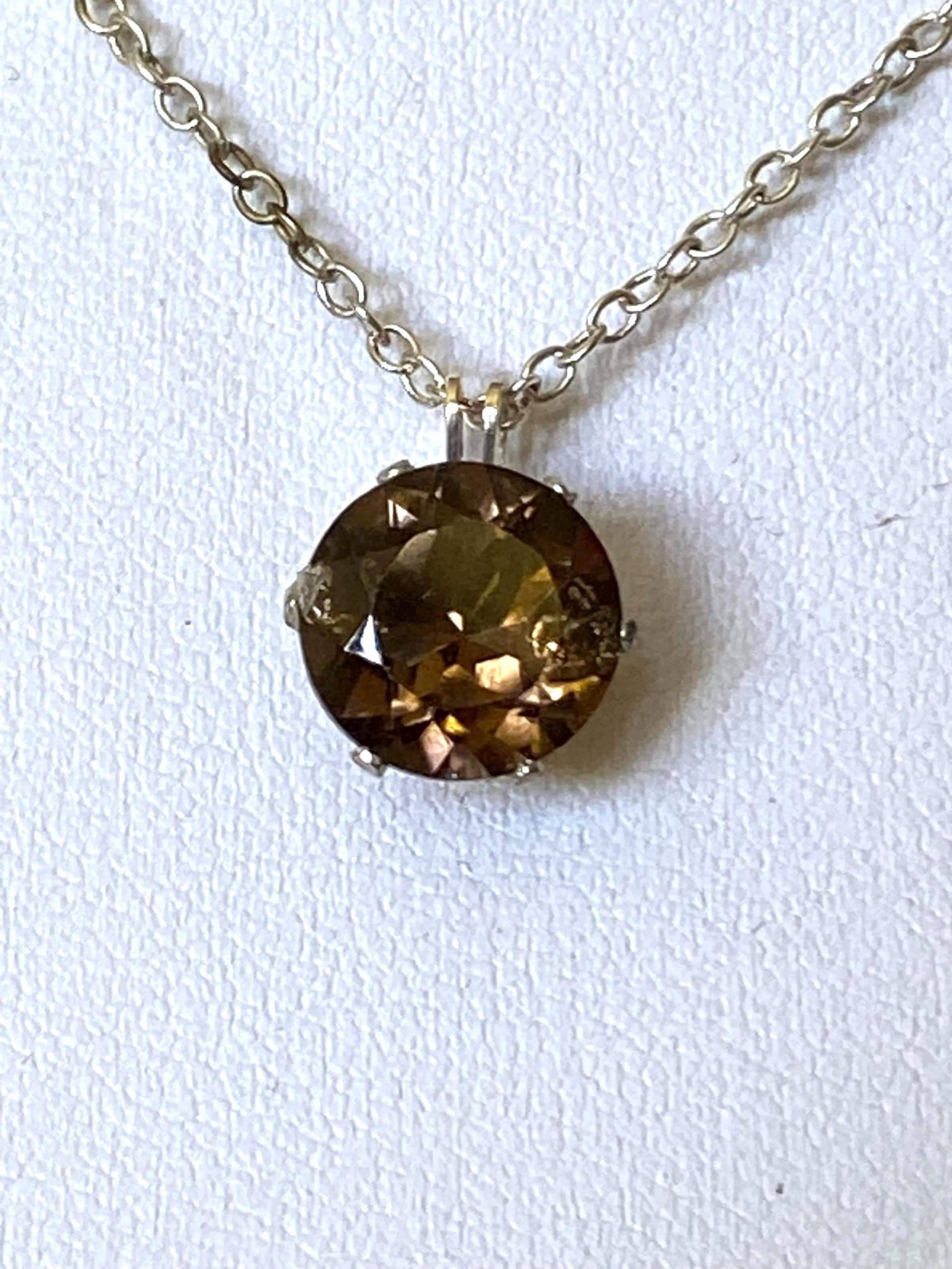 Rauchquarz Und Sterling Silber Anhänger von JewellerybyMollique