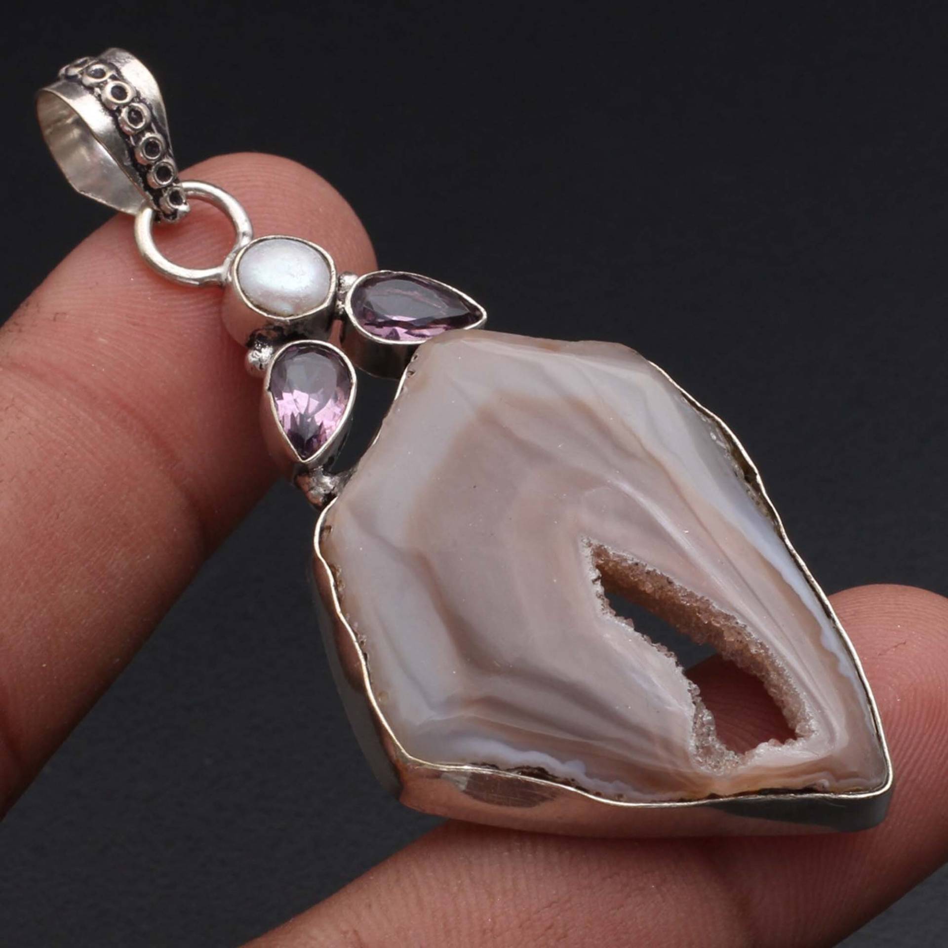 Achat Geode Druzy Amethyst Edelstein Anhänger Schmuck Frau Geschenk Für Sie Neuen von JewelleryexportGifts