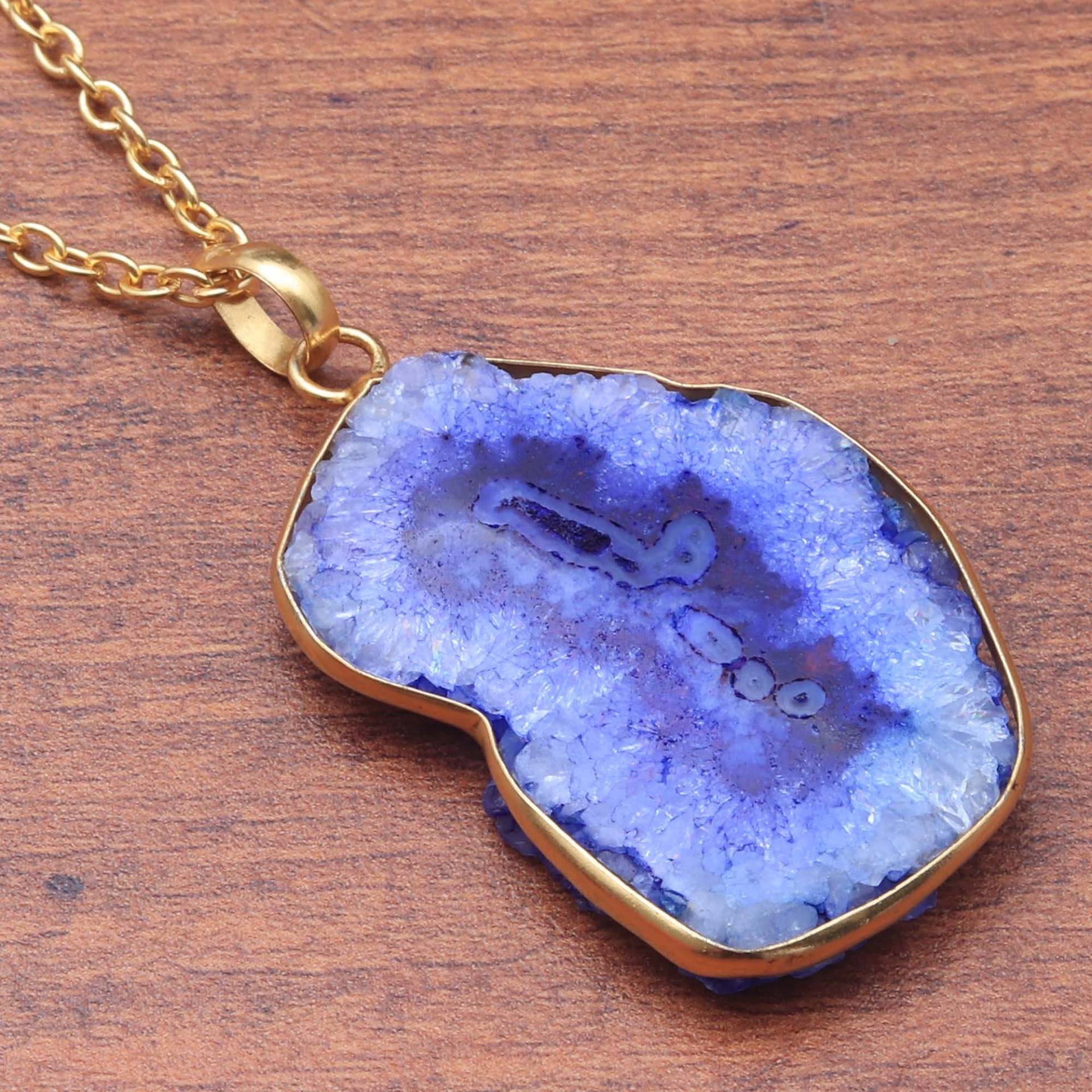 Achat Geode Scheibe Edelstein Kette Halskette Schmuck Frau Geschenk Für Ihre von JewelleryexportGifts