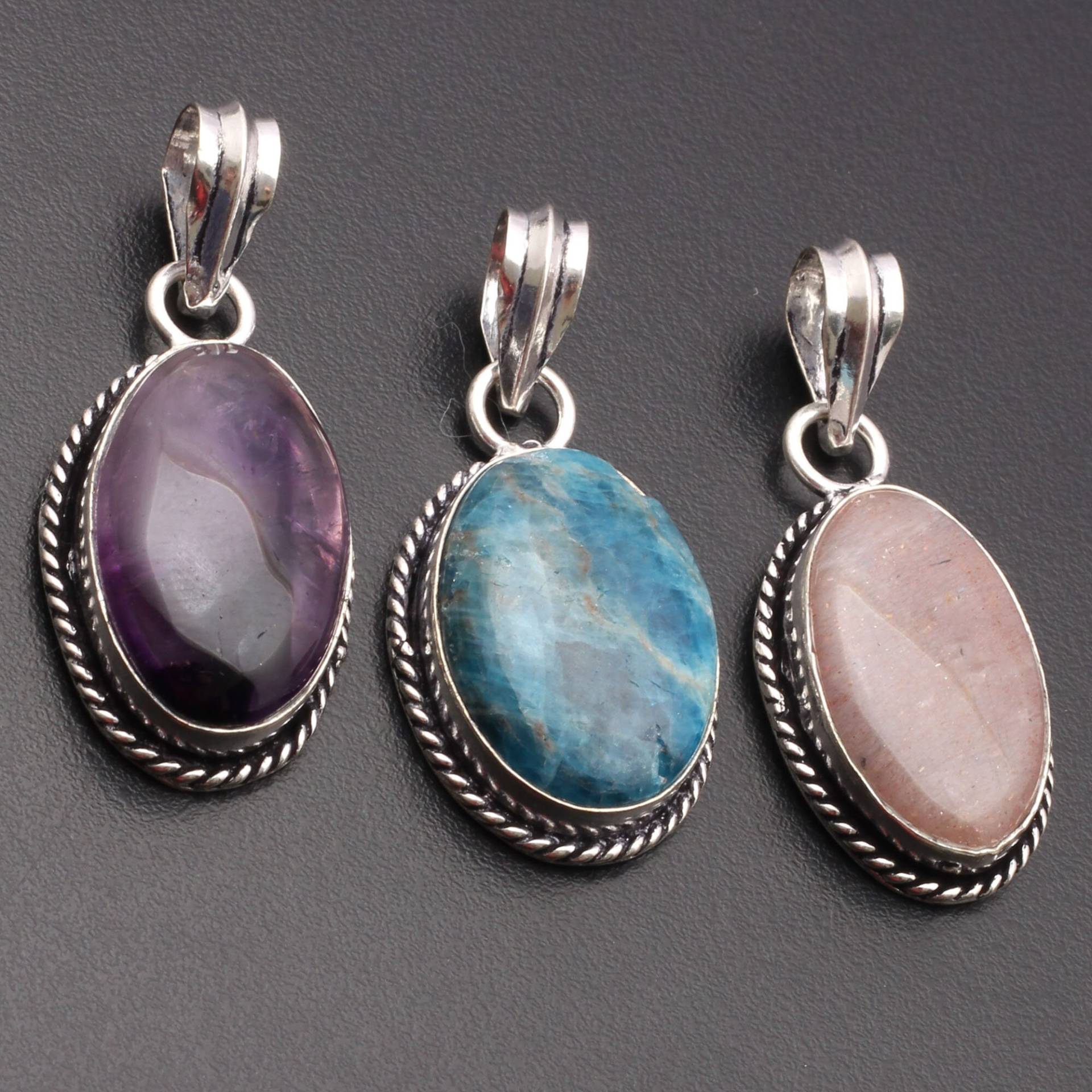 Amethyst Auzrit Sonnenstein Edelstein Anhänger Schmuck Frau Geschenk Für Sie 3 X Lose von JewelleryexportGifts