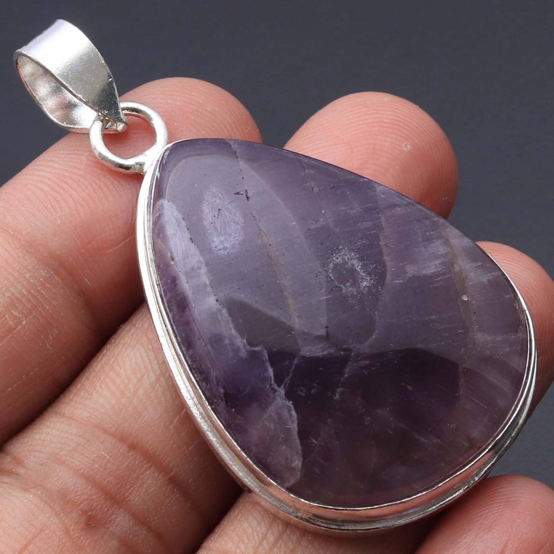 Amethyst Edelstein Anhänger Schmuck Frau Geschenk Für Ihren Neuen von JewelleryexportGifts