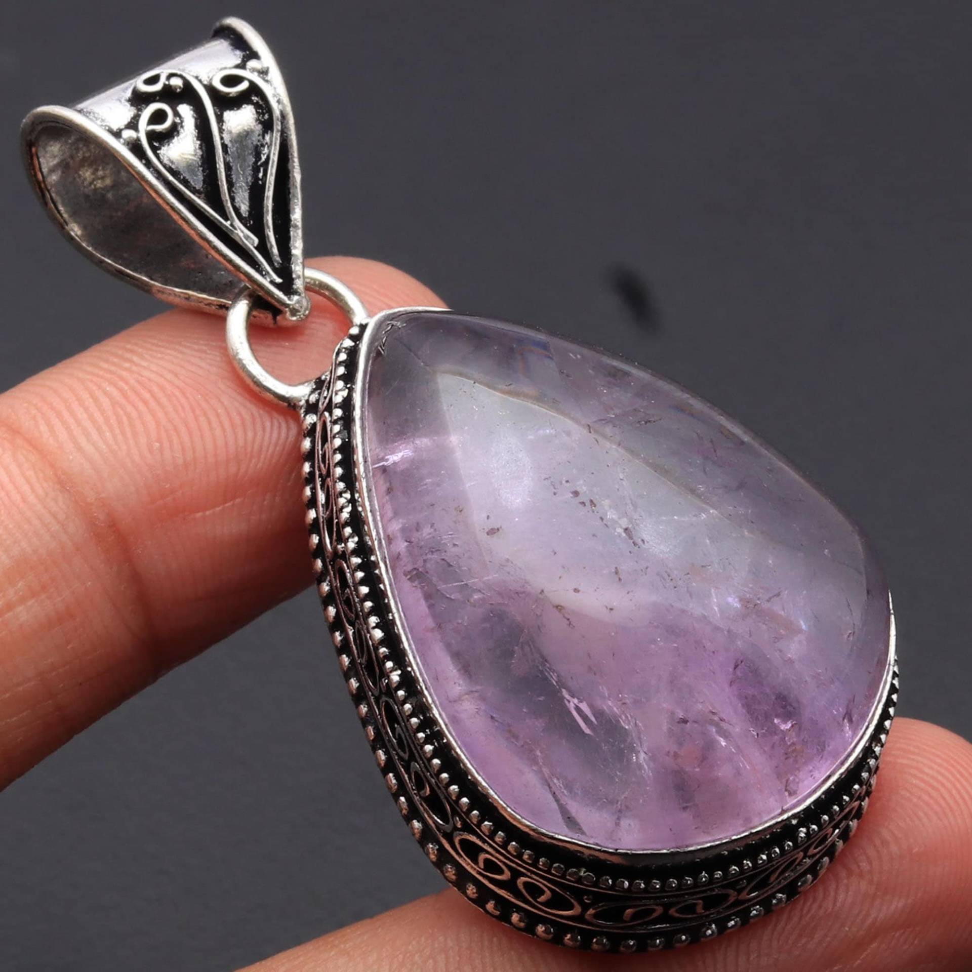 Amethyst Edelstein Anhänger Schmuck Frau Geschenk Für Sie von JewelleryexportGifts