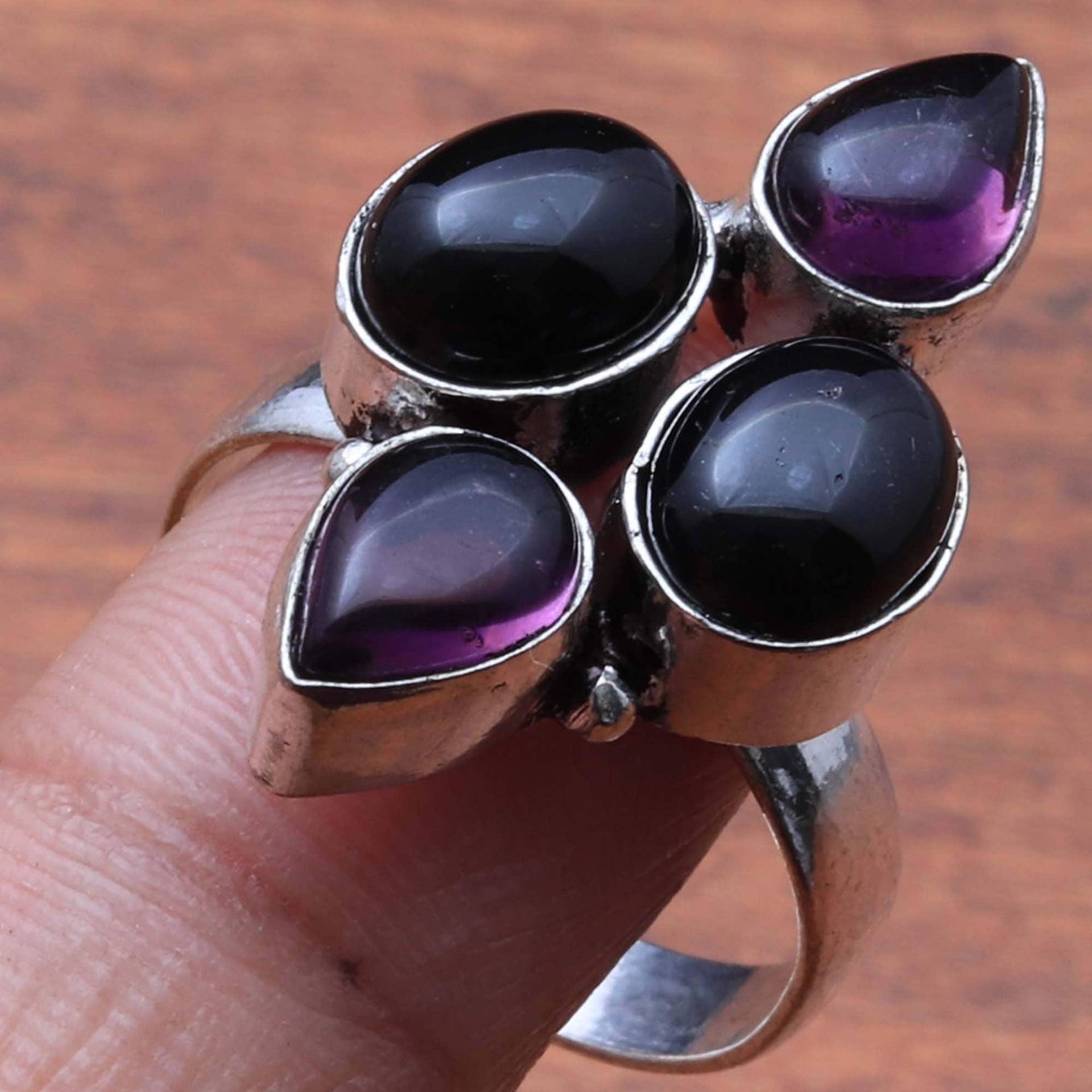 Amethyst Edelstein Ring Schmuck Frau/Mann Geschenk Für Sie Versilberter von JewelleryexportGifts