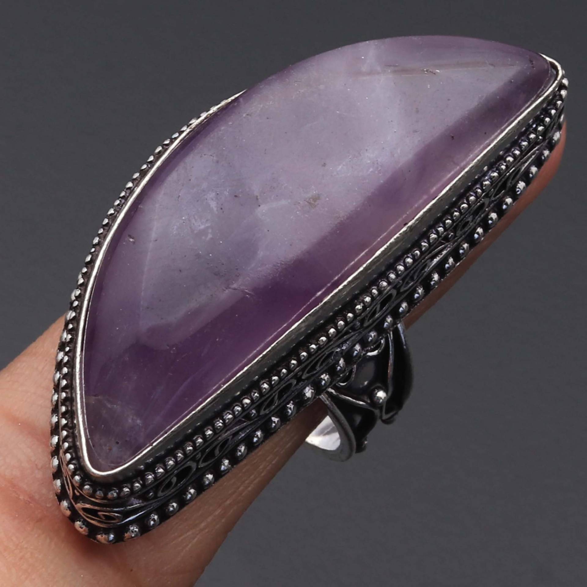 Amethyst Edelstein Ring Schmuck Frau/Mann Geschenk Für Sie Vintage Stil von JewelleryexportGifts