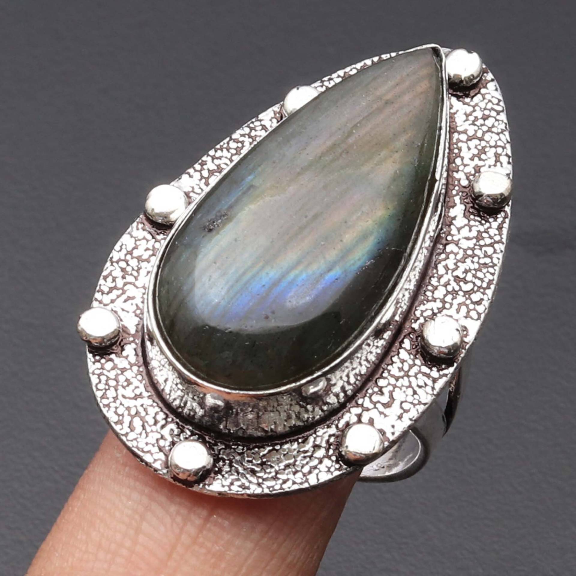 Blauefeuer Labradorit Edelstein Ring Schmuck Frau Geschenk Für Ihren Silber Vergoldet Einzigartige Art von JewelleryexportGifts