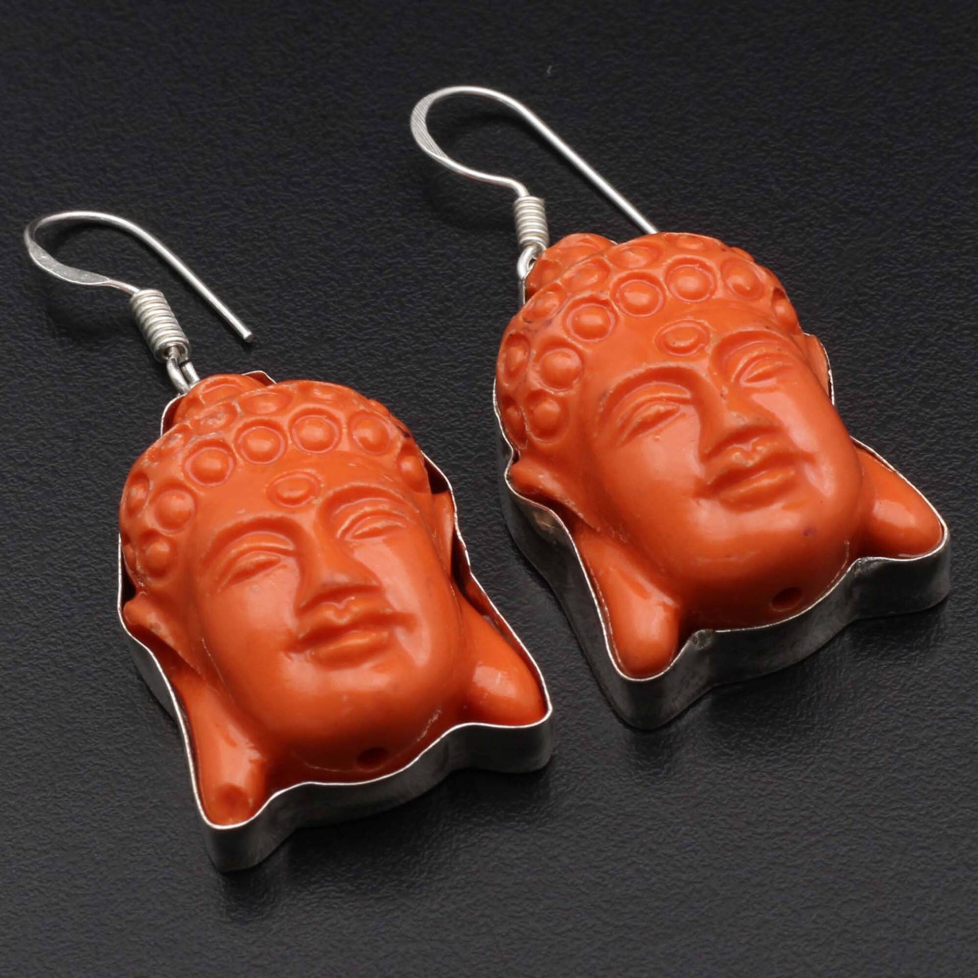 Geschnitzte Buddha Edelstein Ohrringe Schmuck Frau Geschenk Für Sie von JewelleryexportGifts