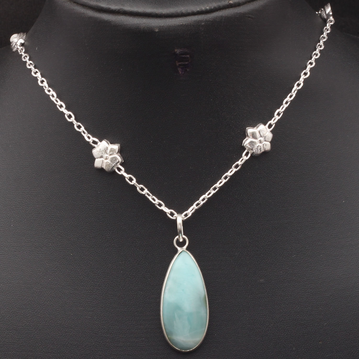 Larimar Edelstein Kette Halskette Schmuck Frau Geschenk Für Sie von JewelleryexportGifts