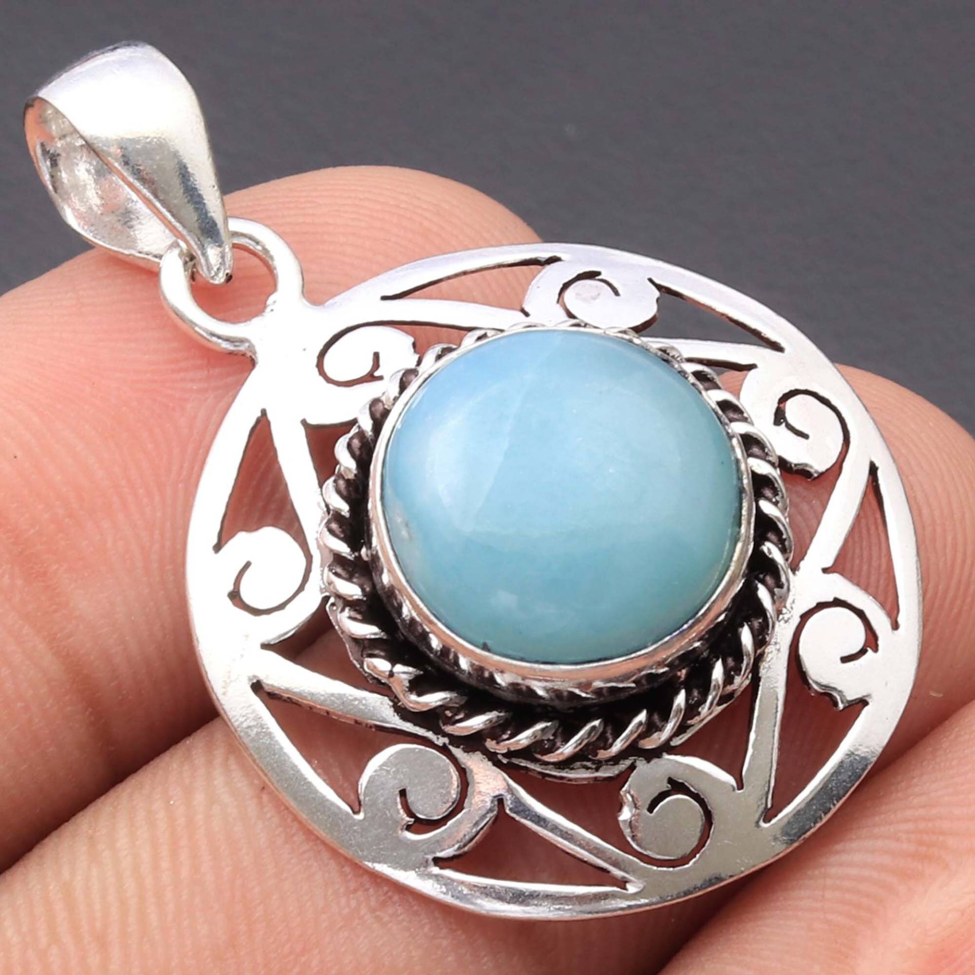 Natürliche Larimar Edelstein Anhänger Schmuck Frau Geschenk Für Ihren Neuen von JewelleryexportGifts