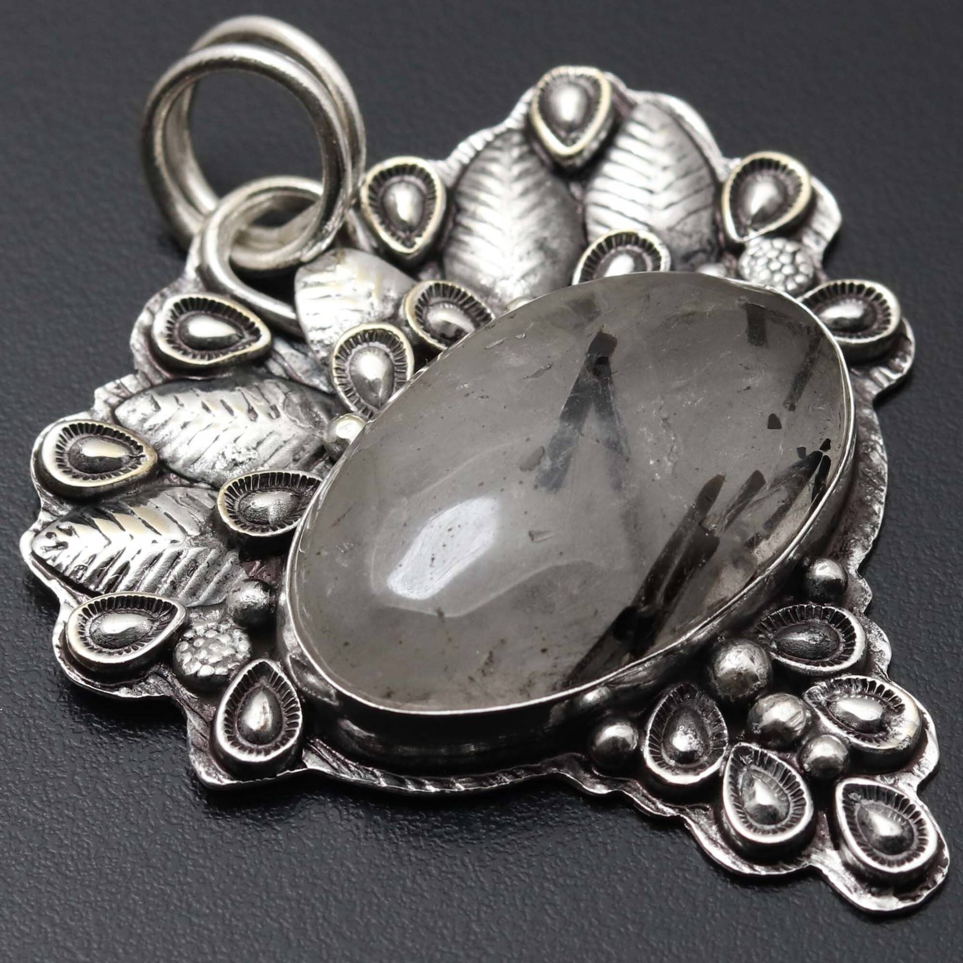 Natürlicher Schwarzer Rutil Edelstein Anhänger Schmuck Unikat Stil Frau Geschenk Für Sie Neuen von JewelleryexportGifts