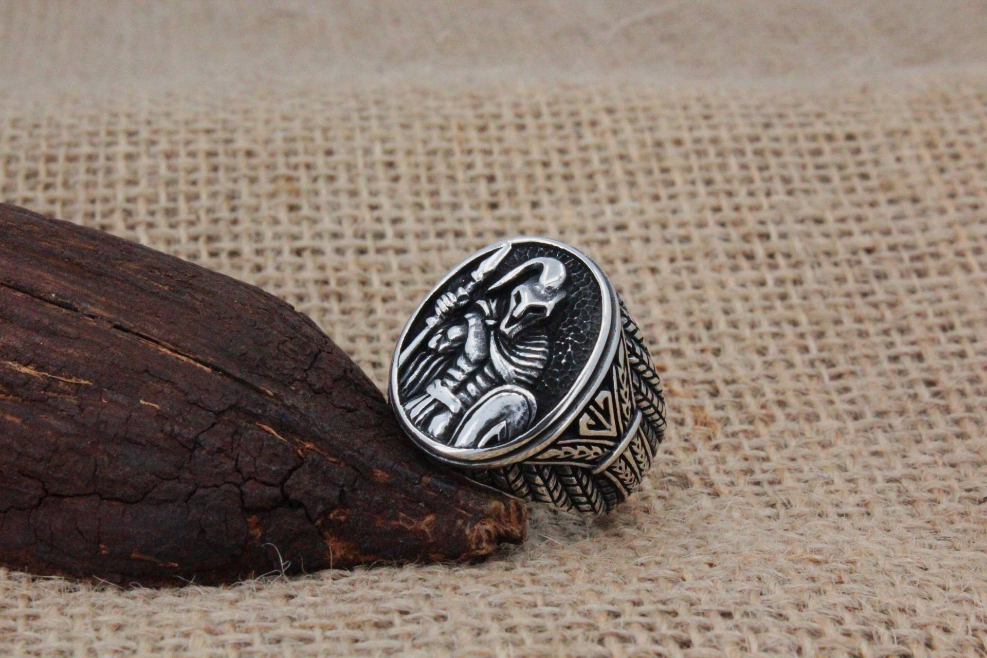 Spartan Krieger Silber Ring, Solider 925 Sterling Leonidas 300 Statement Ring Für Männer von JewelliumShop