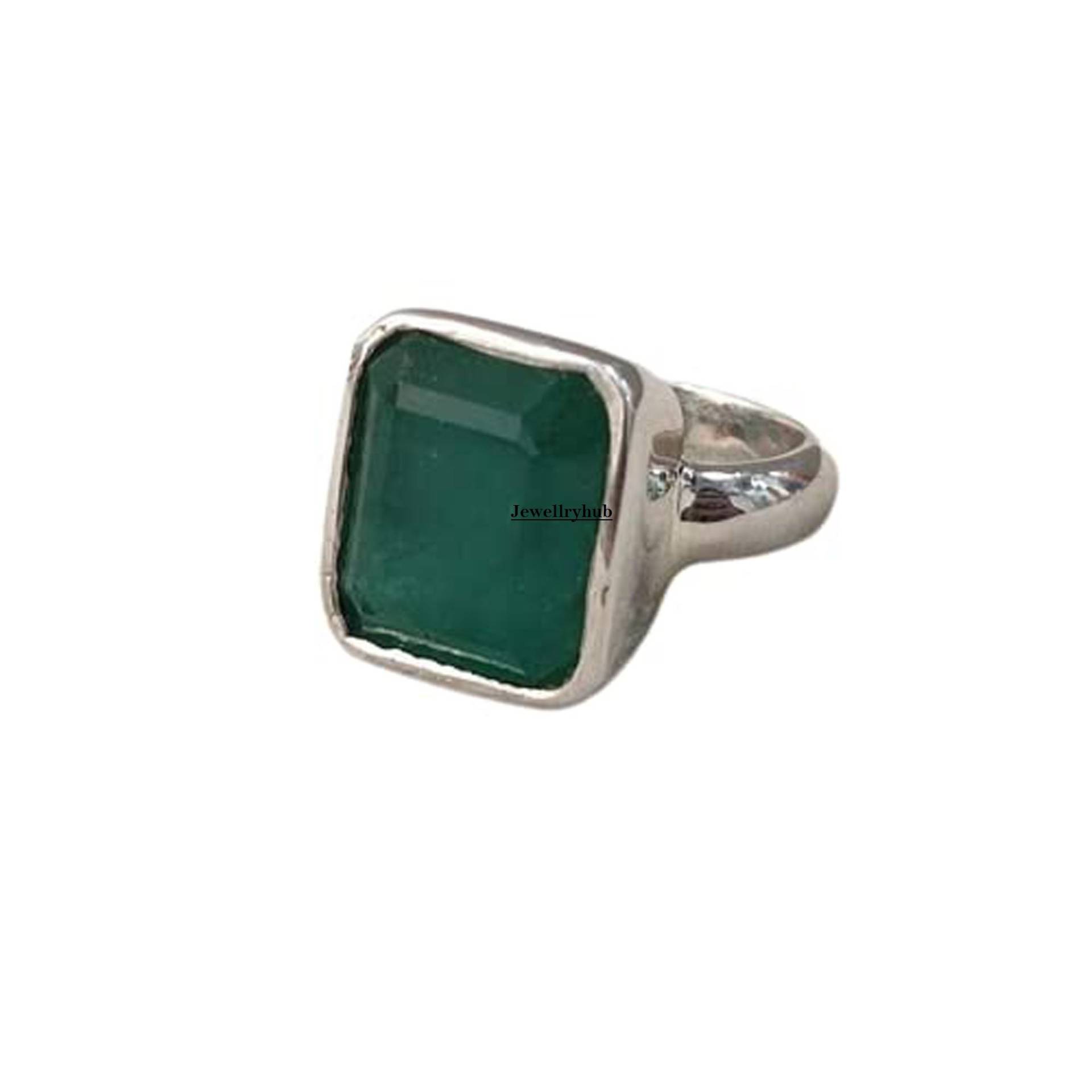 Smaragd-Ring/Grüner Smaragd-Ring/Smaragd-Edelstein-Ring Aus Starling-Silber 92, 5, Handgefertigter Ring Für Männer Und Frauen von JewellryHub