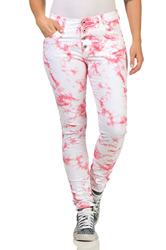 Jewelly Damenjeans im Skinny Style Boyfriends Hüftjeeans Jeans Hose Röhre in aktuellen Farben 57 (34, Batic 66) von Jewelly