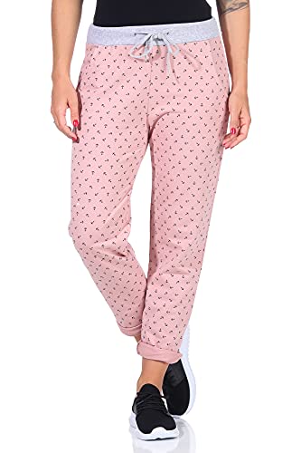 Jewelly Jogginghose Damen Lässige Hose mit Ankerprint Sweathose für Joga und Fitness 292 (Rosa) von Jewelly