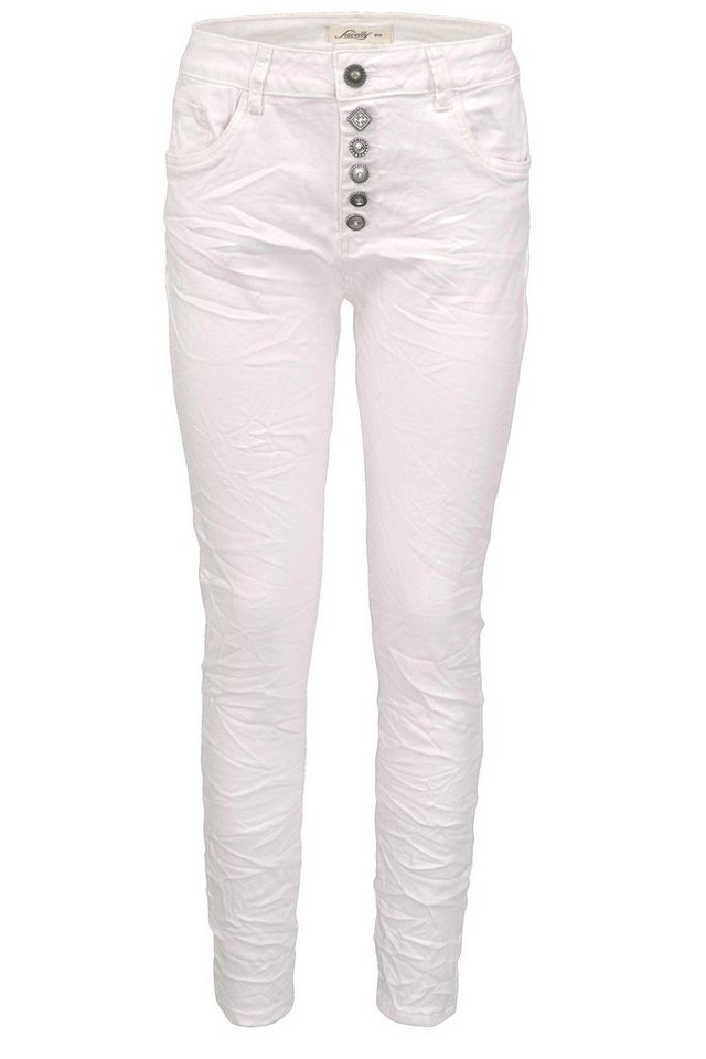 Jewelly Regular-fit-Jeans Stretch Jeans Five-Pocket im Crash-Look von Jewelly