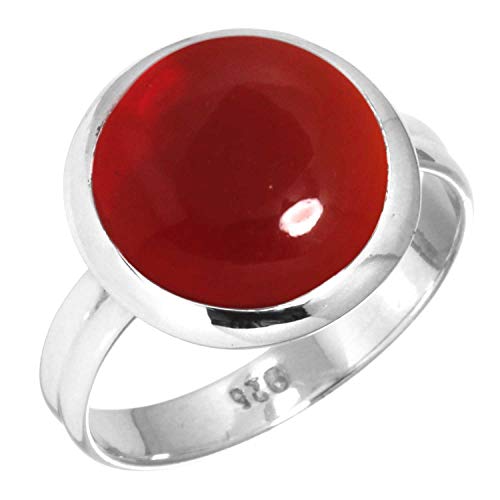 Jeweloporium Rot Granat Quarz 925 Silber Ringe für Damen Edelstein Cocktail Silber Ringe Größe 60(19.1) Ostern Geschenk viktorianisch Schmuck von Jeweloporium