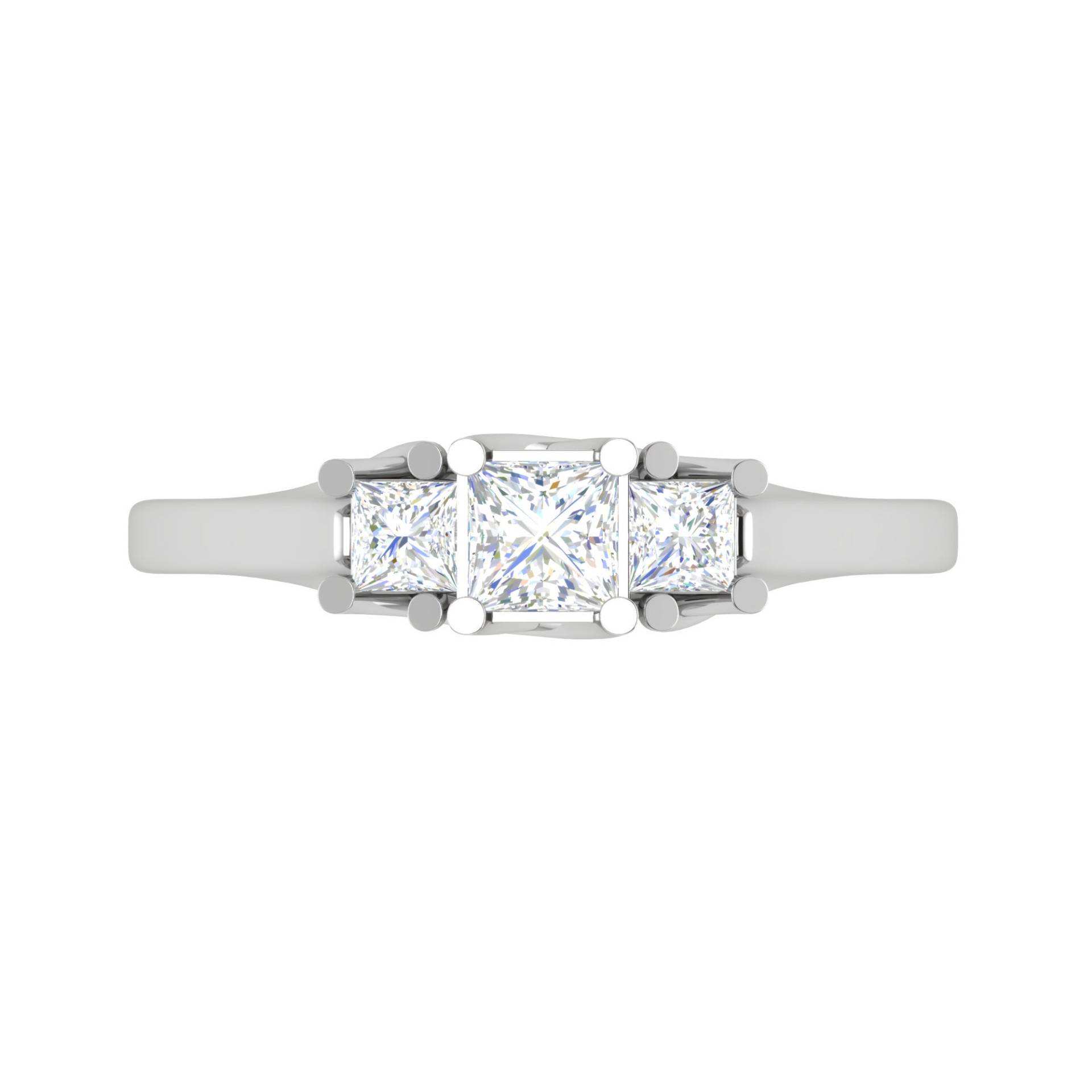 0.40 Cts. Princess Cut Solitär Platin Diamant Ring Jl Pt R3 Pr 160 von Jewelove