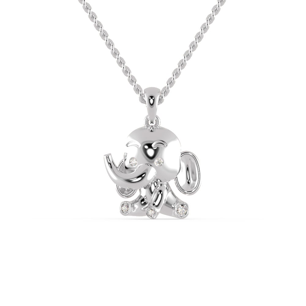 Baby Elefant Platin Diamanten Anhänger Für Frauen Jl Pt P 1297 von Jewelove