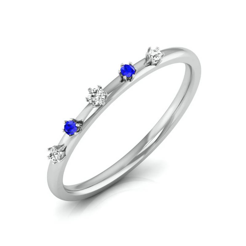 Blauer Saphir Platin Diamant Verlobungsring Jl Pt Lr 7022 von Jewelove