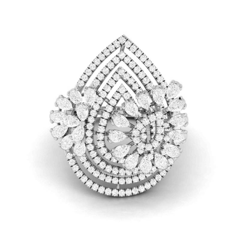 Designer Diamant Cocktail Ring in Platin Für Frauen Jl Pt R 009 von Jewelove