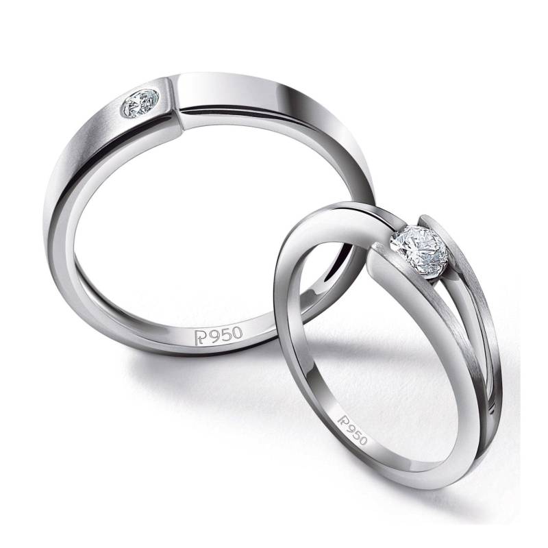 Designer Diamant Platin Paar Ringe Jl Pt 613 von Jewelove