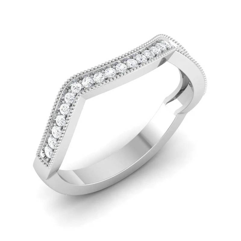 Designer Halb Eternity Platin Ring Mit Diamanten Jl Pt 437 von Jewelove