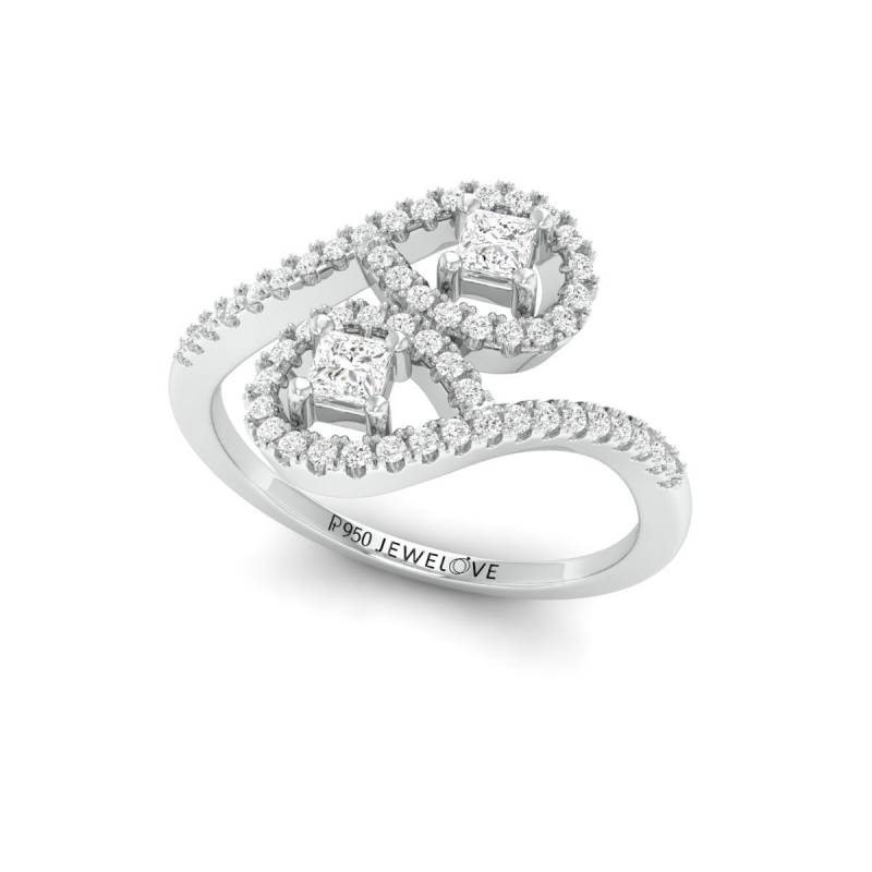 Designer Platin Diamant Ring Mit Princess Cut Für Frauen Jl Pt 1006 von Jewelove