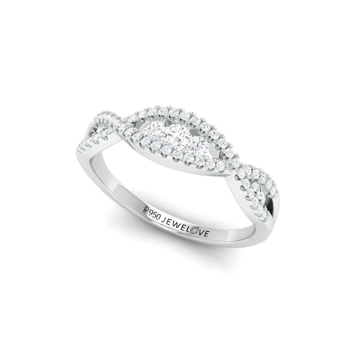 Designer Platin Infinity Ring Mit Diamanten Für Frauen Jl Pt 970 von Jewelove