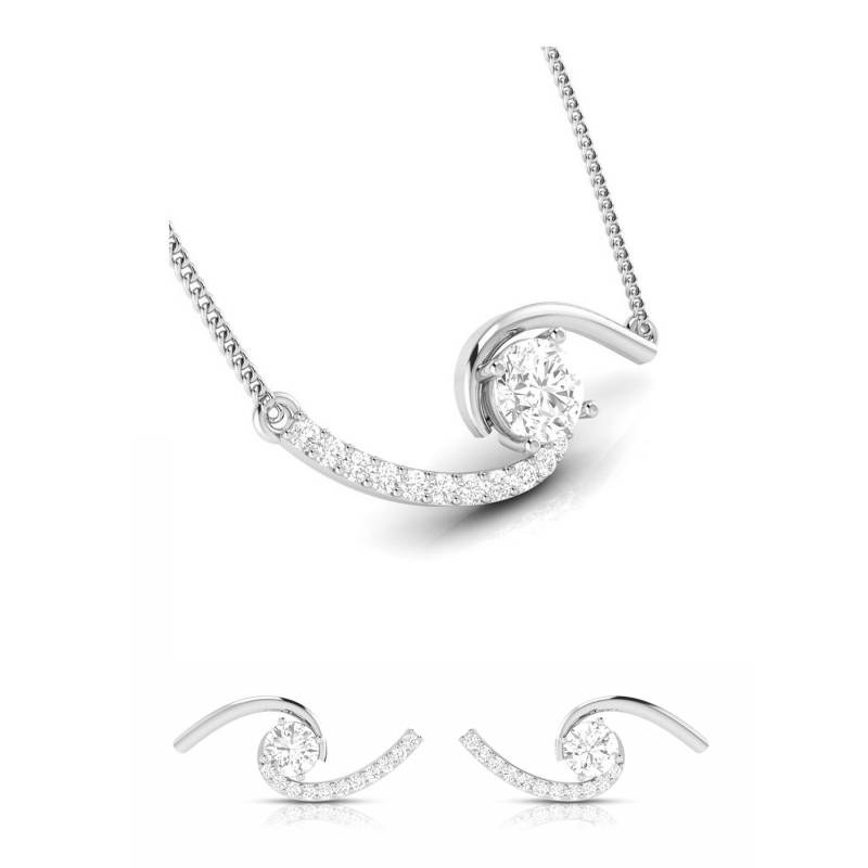 Designer Platin Mit Diamant Solitär Anhänger Set Jl Pt Pe 79B von Jewelove