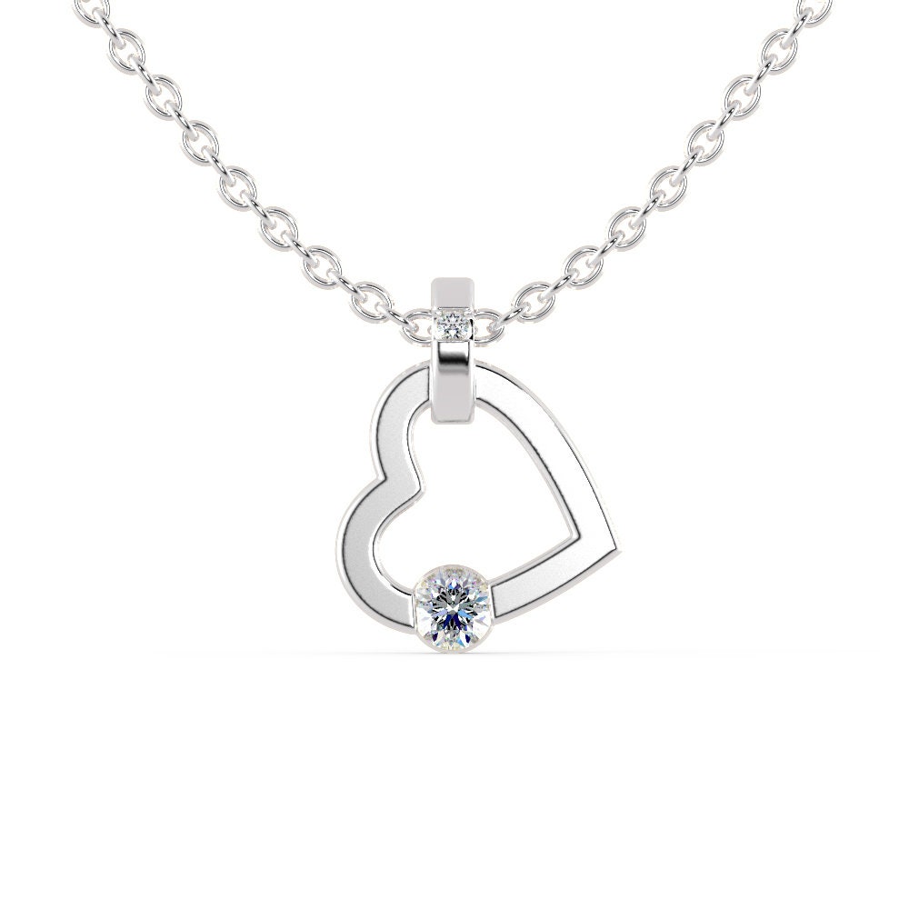 Herz Platin Diamant Solitär Anhänger Für Frauen Jl Pt P 1219 von Jewelove