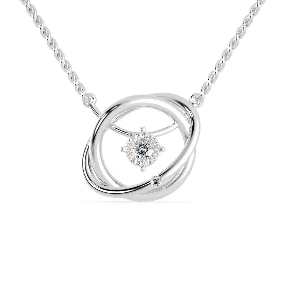 Platin Diamant Doppelkreis Anhänger Für Frauen Jl Pt P 1218 von Jewelove