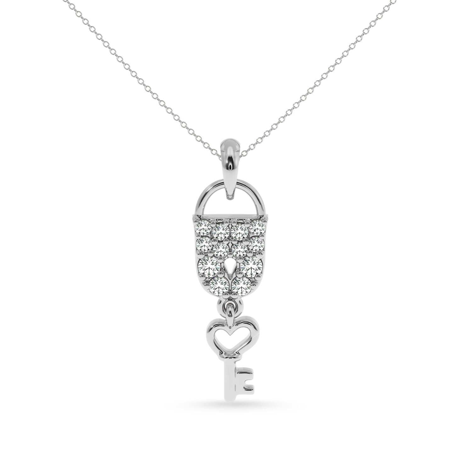 Platin Diamant Schloss Schlüssel Anhänger Für Frauen Jl Pt P Lc915 von Jewelove