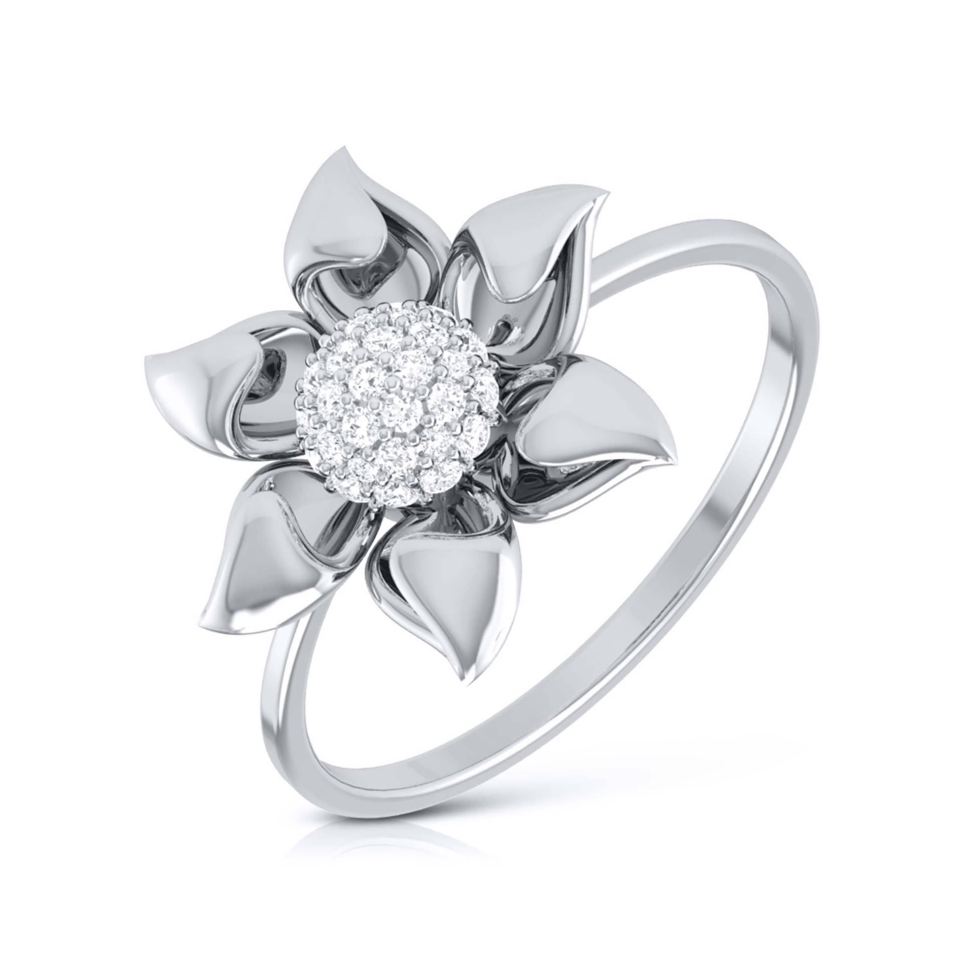 Platin Diamant in Blumenring Für Frauen Jl Pt Lr 12 von Jewelove