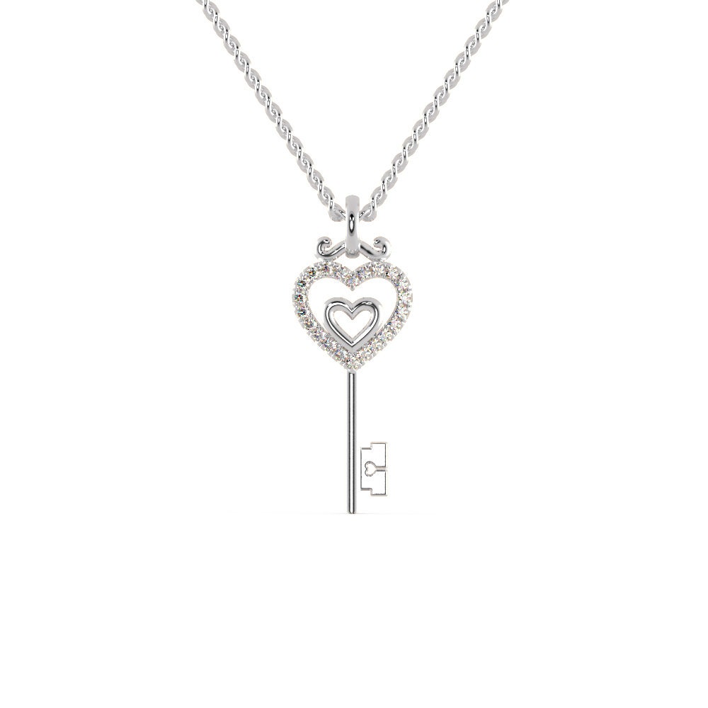 Platin Herz Schlüsselanhänger Mit Diamanten Für Frauen Jl Pt P 1249 von Jewelove