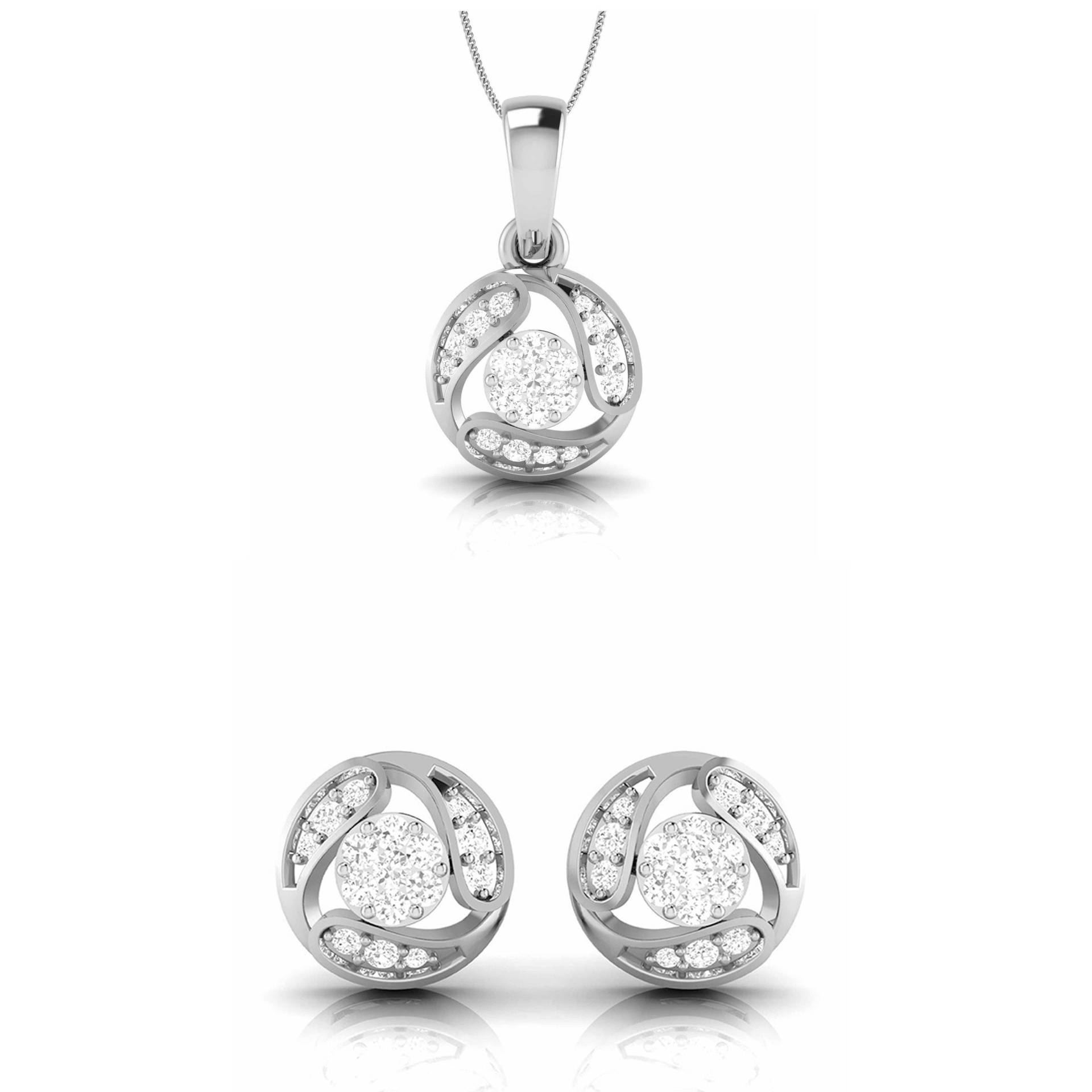 Platin Mit Diamant Anhänger Set Für Frauen Jl Pt P 2457 von Jewelove