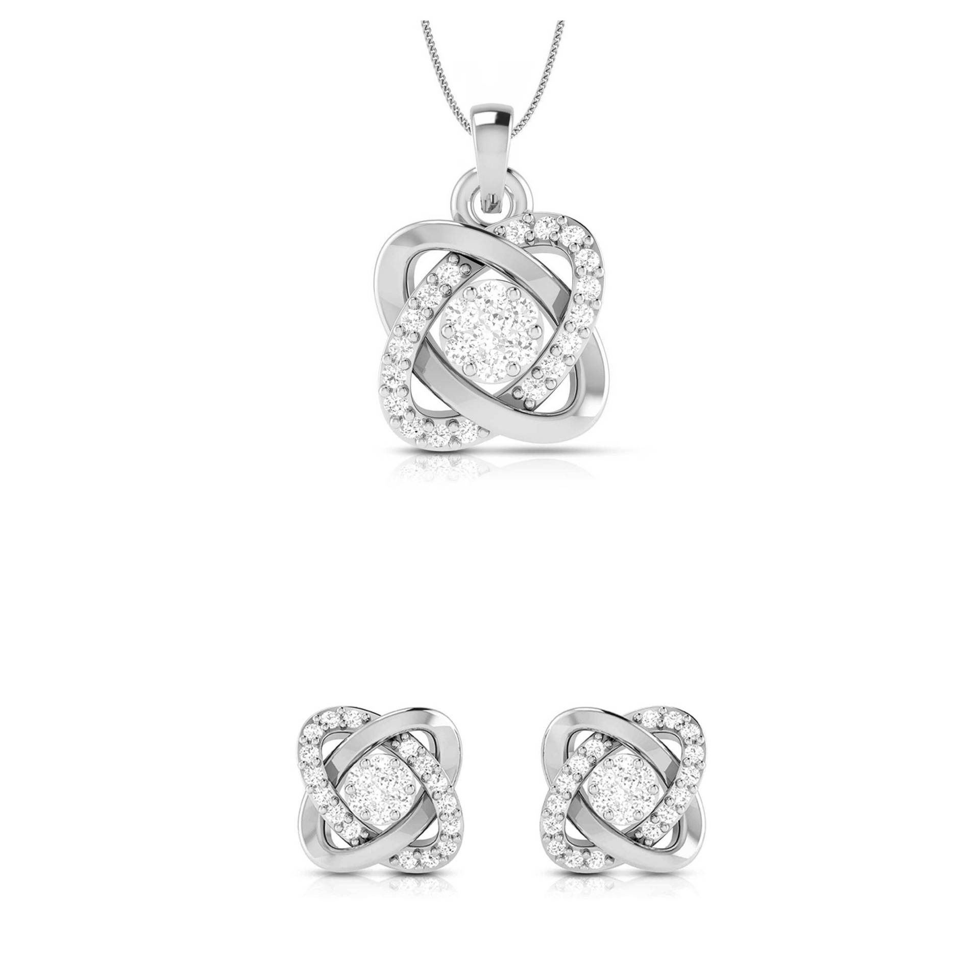 Platin Mit Diamant Anhänger Set Für Frauen Jl Pt P 2461 von Jewelove